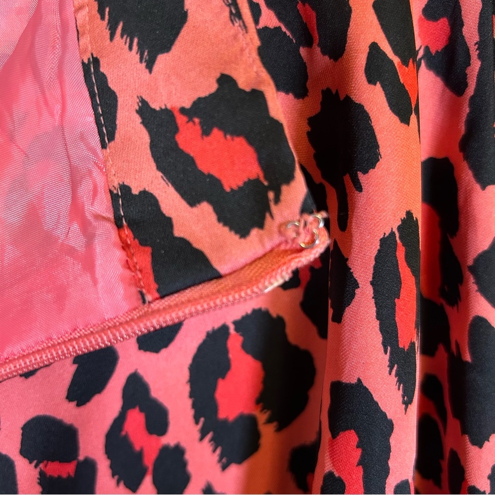 Worthington Pink Cheetah Skirt Size 10 Maxi Midi Length Animal Print Medium - Picture 8 of 16